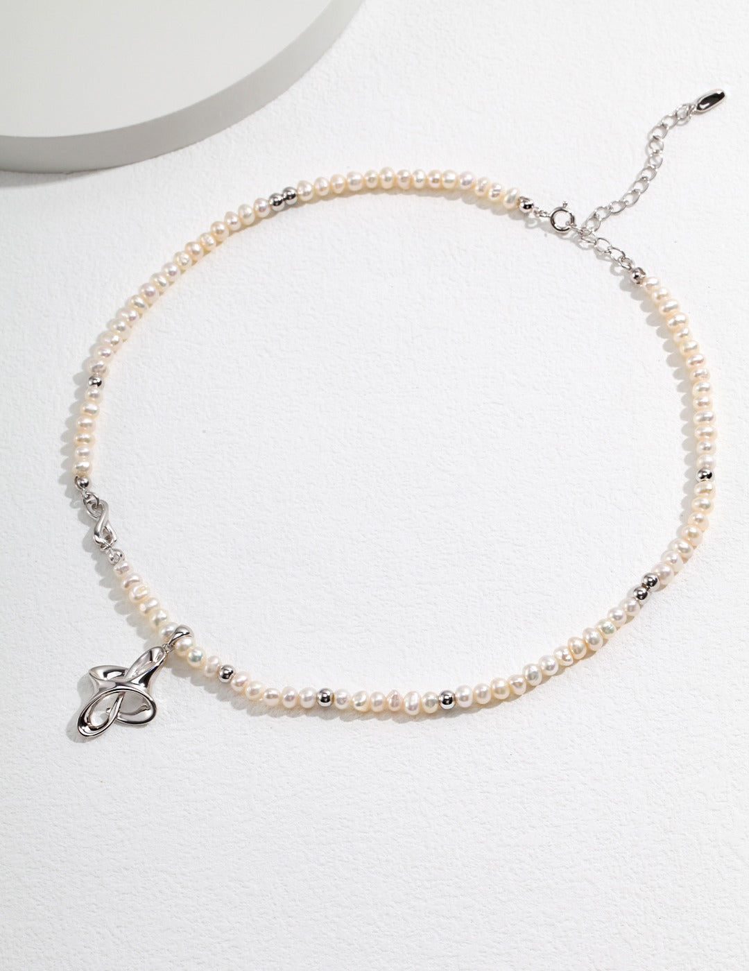 Sterling silver pearl necklace