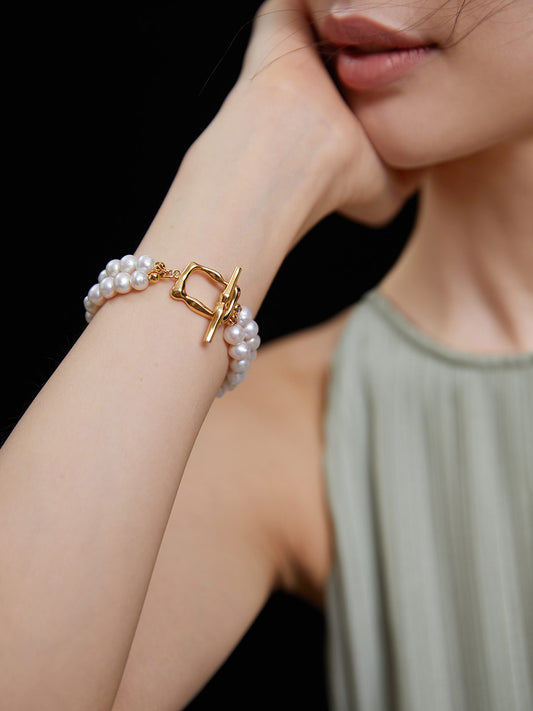 Pearl double-layer bracelet