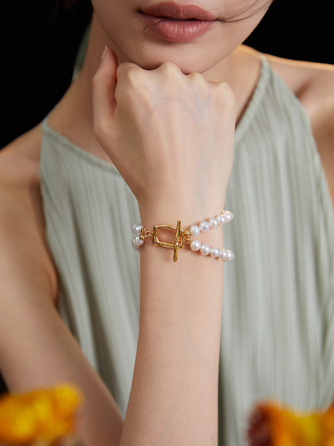 Pearl double-layer bracelet