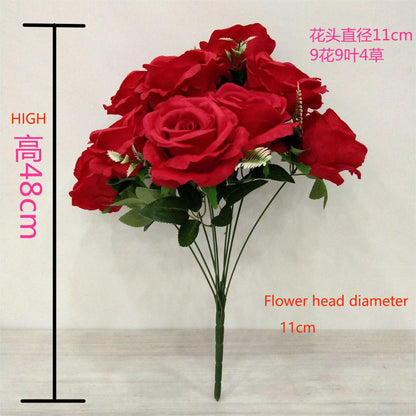 9 Stems Big Head Rose