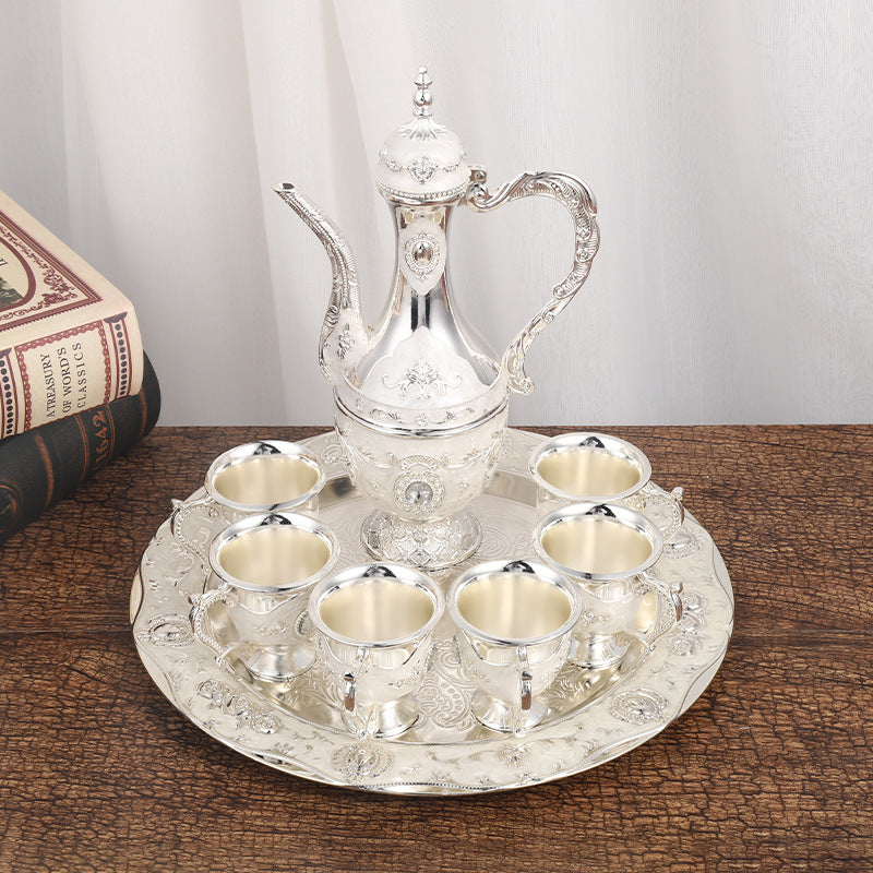 Turkish Coffee Pot with 6 Coffee Cups