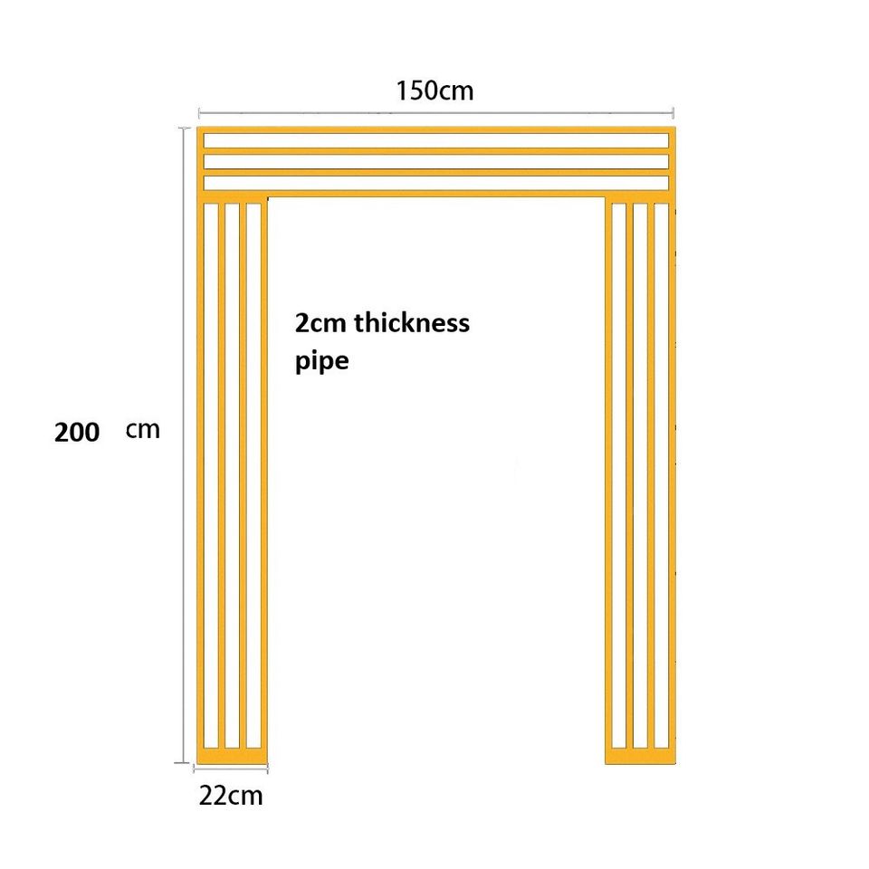 high quality 2cm thickness pipe arch(3pcs)