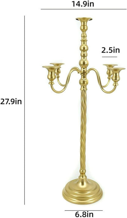 Removable Retro Metal Candlestick Threaded Rod