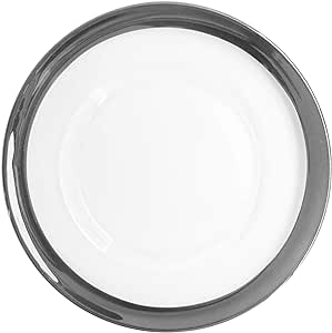 Silver Trim Glass Charger Plate