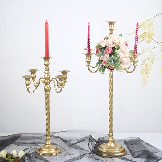 Removable Retro Metal Candlestick Threaded Rod