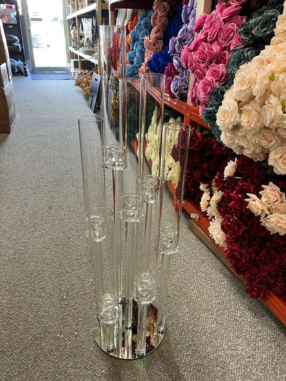 7-head crystal round bottom candlelabra