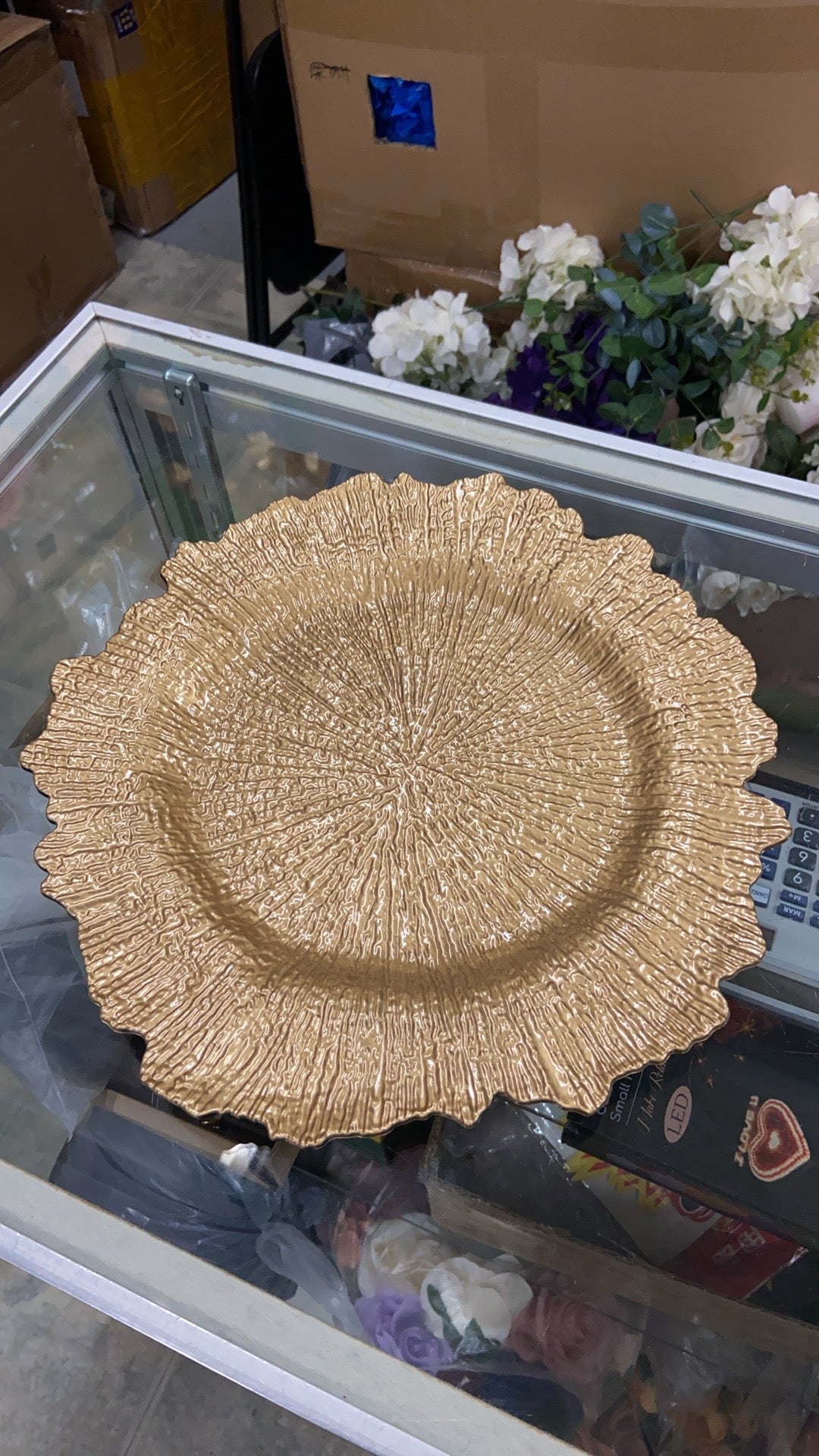 Gold Reef Charger Plates