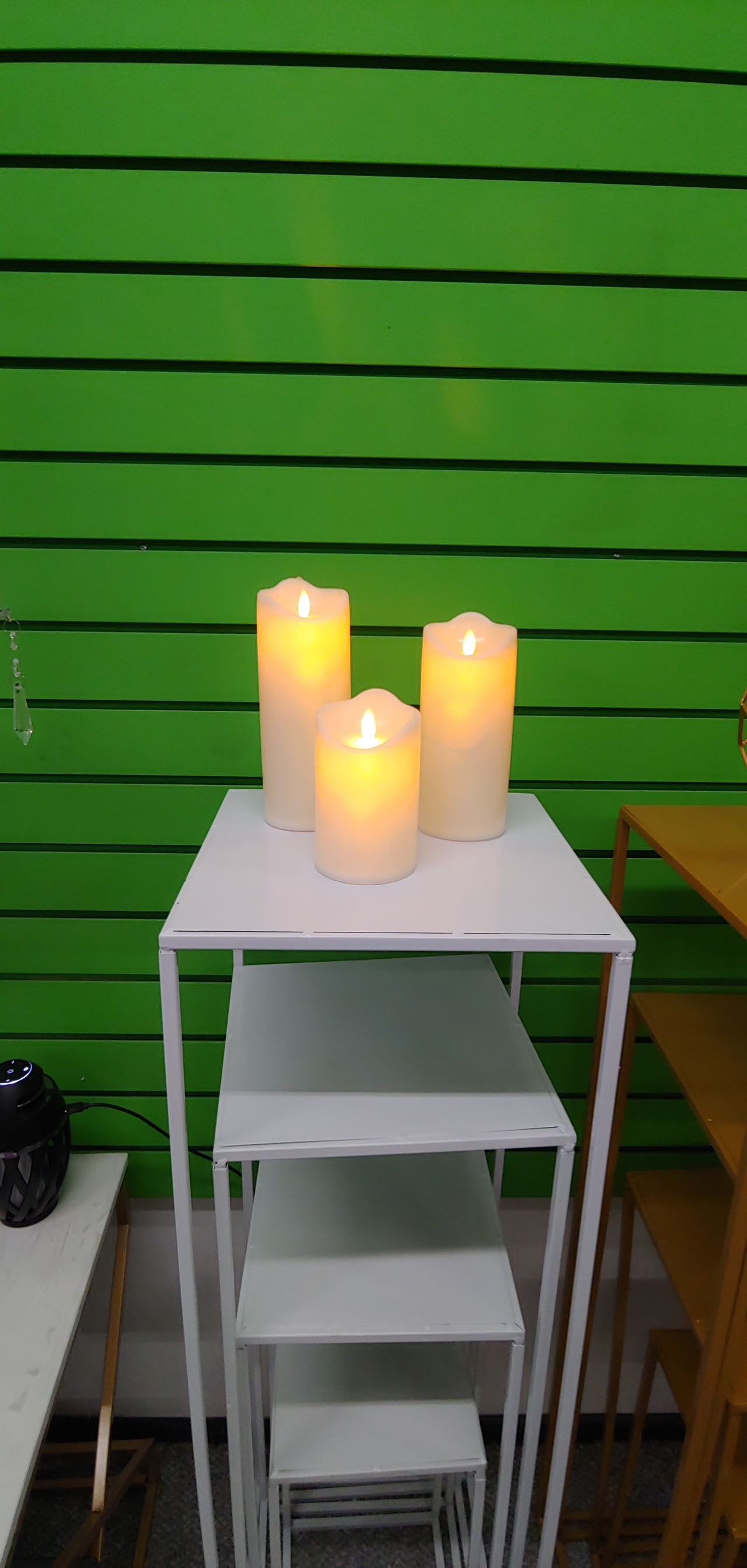 Artificial Flame Classic Pillar Candle(3pcs)