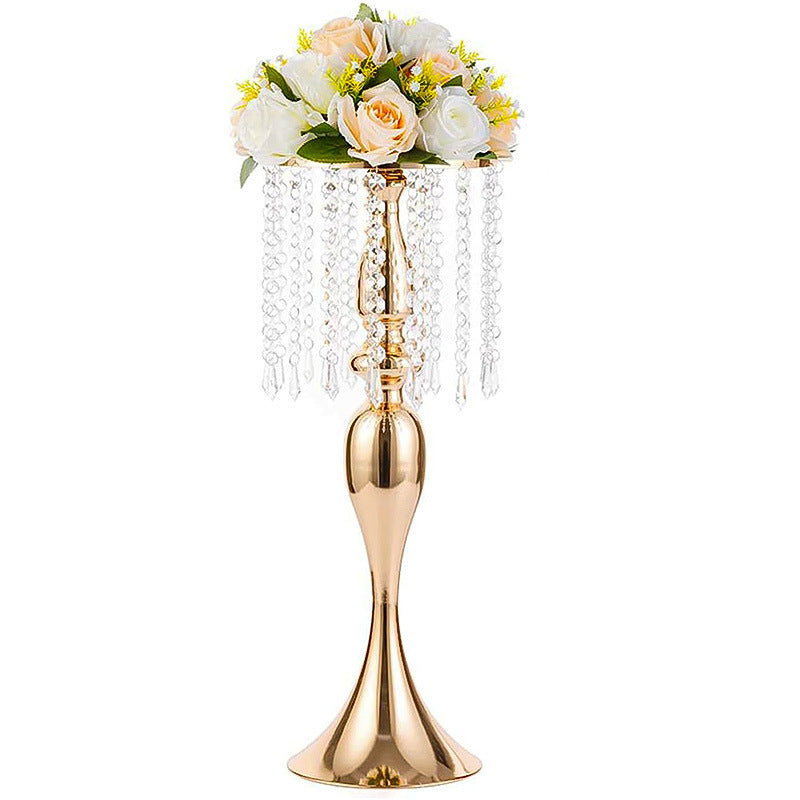 Electroplated metal flower stand