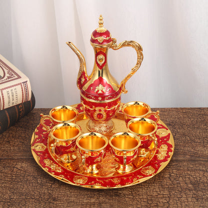 Turkish Coffee Pot with 6 Coffee Cups