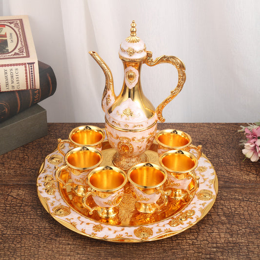 Turkish Coffee Pot with 6 Coffee Cups